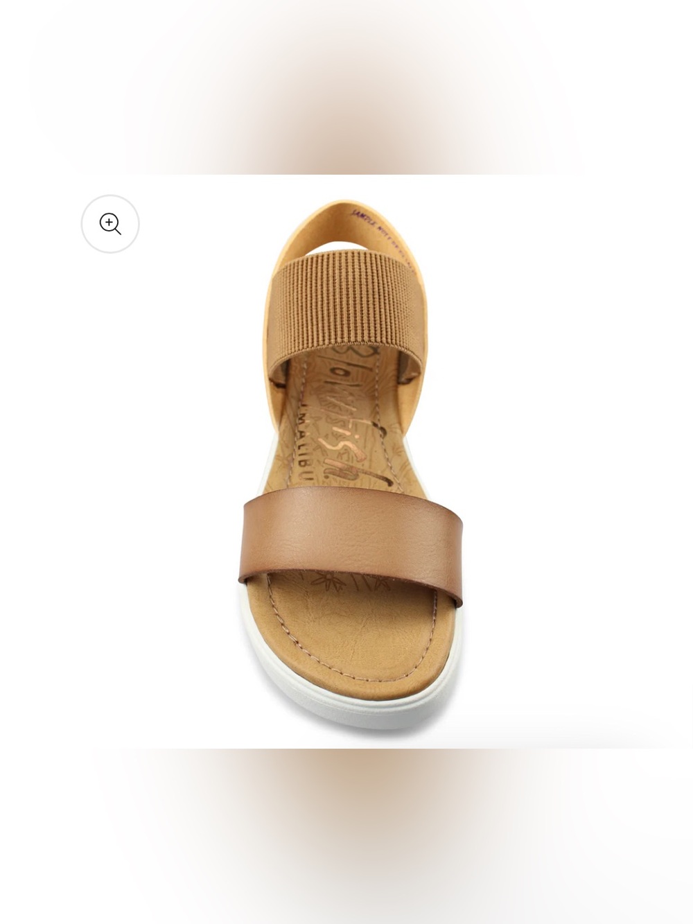 New Blowfish Boss Arabian Sand/Rosegold Metallic Elastic Strap Sandals Size 10 - Picture 2 of 4